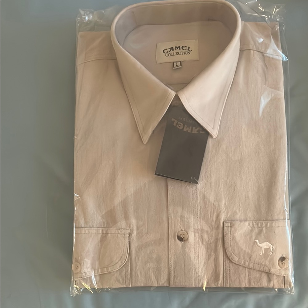 Camel Collection Men's Dress Shirt - Beige